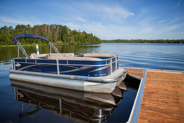 Boat docking and rental services at the Lake Vermilion Marina by  Fortune Bay Resort Casino