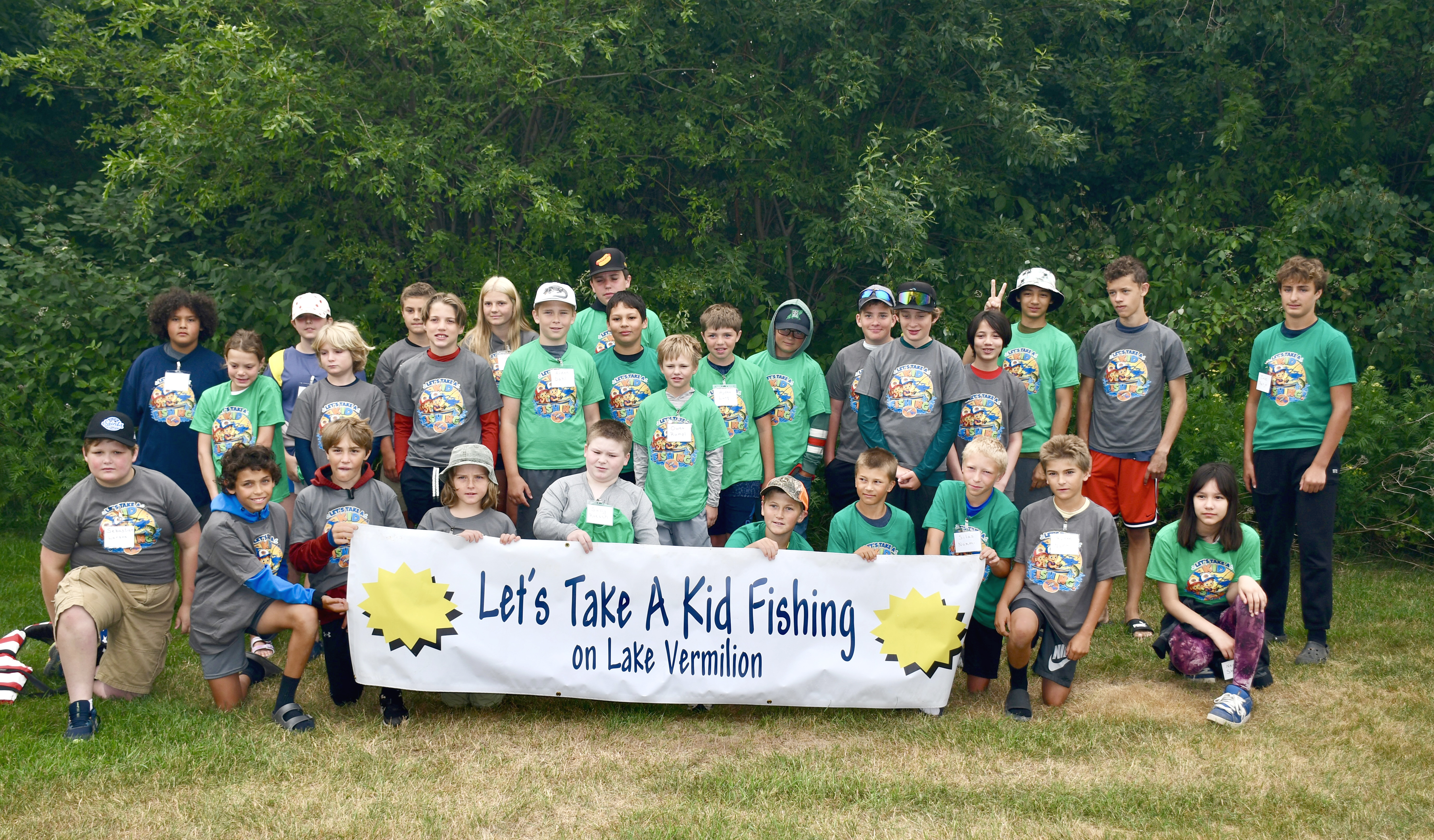 Take A Kid Fishing Event soldiers on