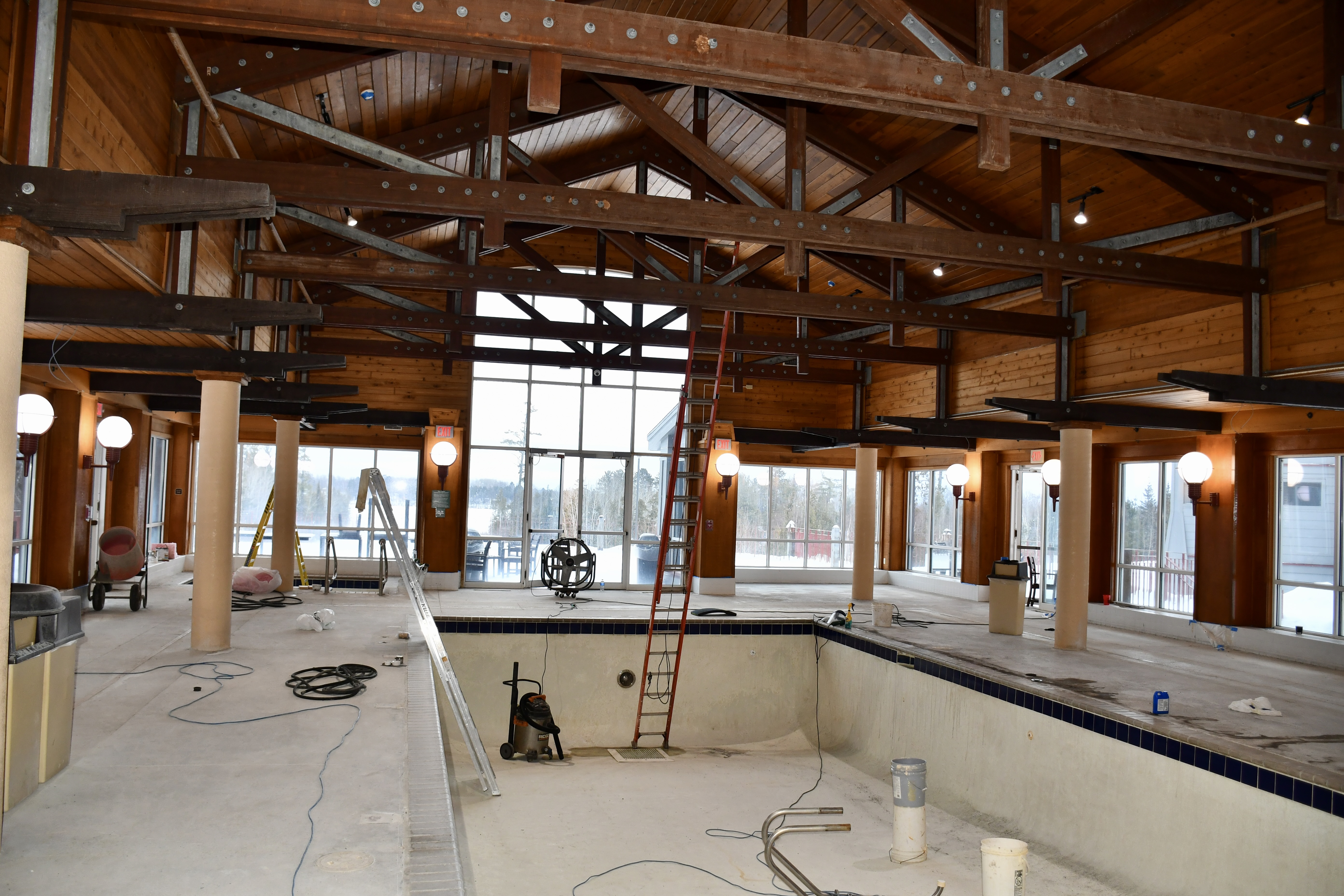 Pool renovation project is moving along at the Bay!